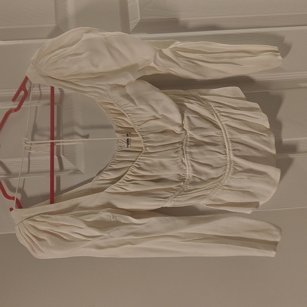 Reformation Cream Blouse